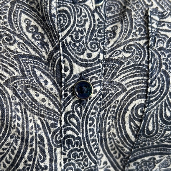 Tommy Hilfiger Blouse Navy/White Quarter Button Size M - Picture 10 of 12